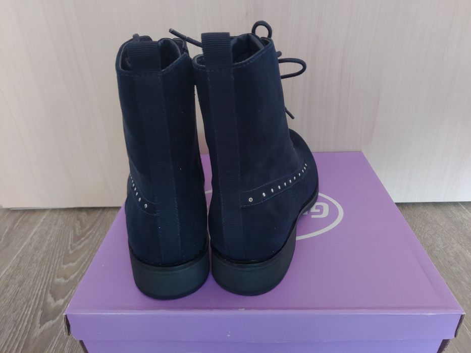Nowe Botki r 37 23cm granatowe eleganckie