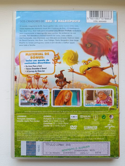 DVD lorax.      .