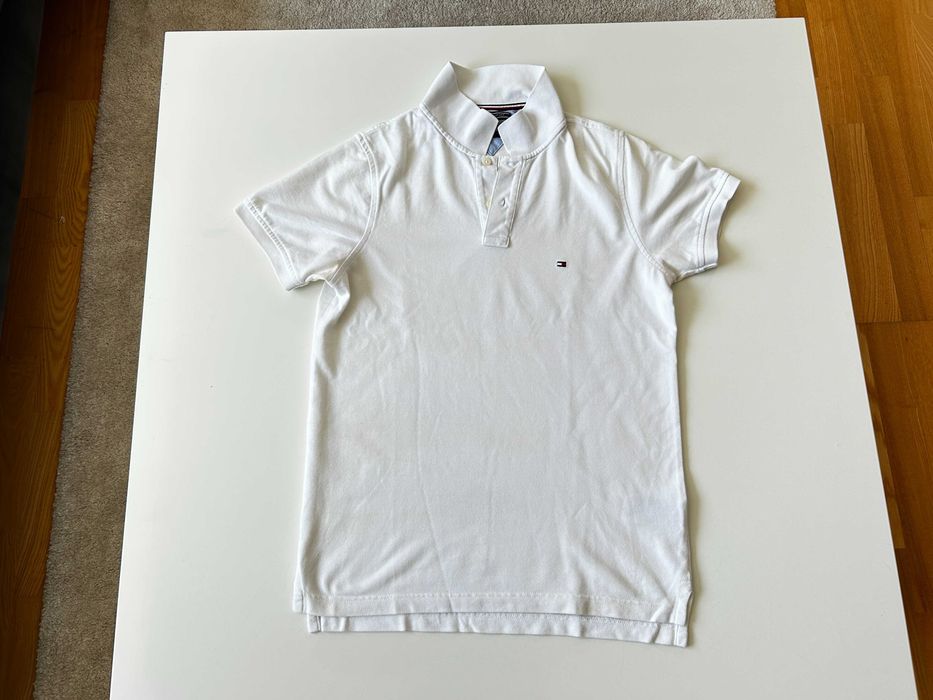 Koszulka polo Tommy Hilfiger biała M Slim fit