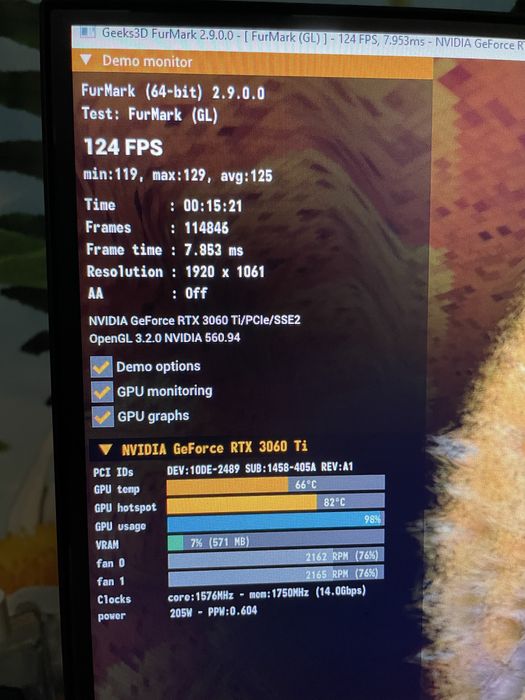 Відеокарта RTX 3060Ti 8 GB Gigabyte