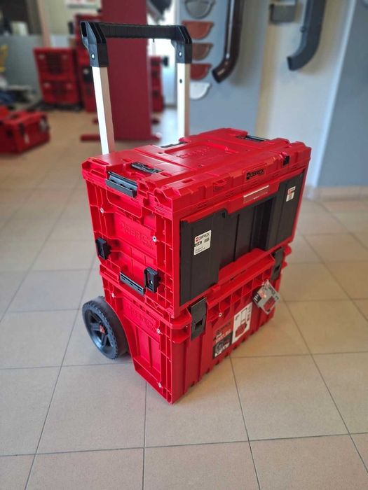 Zestaw Skrzynek narzędziowych na kółkach QBRICK ONE Red Ultra HD (Cart 2.0 +Drawex 1 Toolbox 2.0)