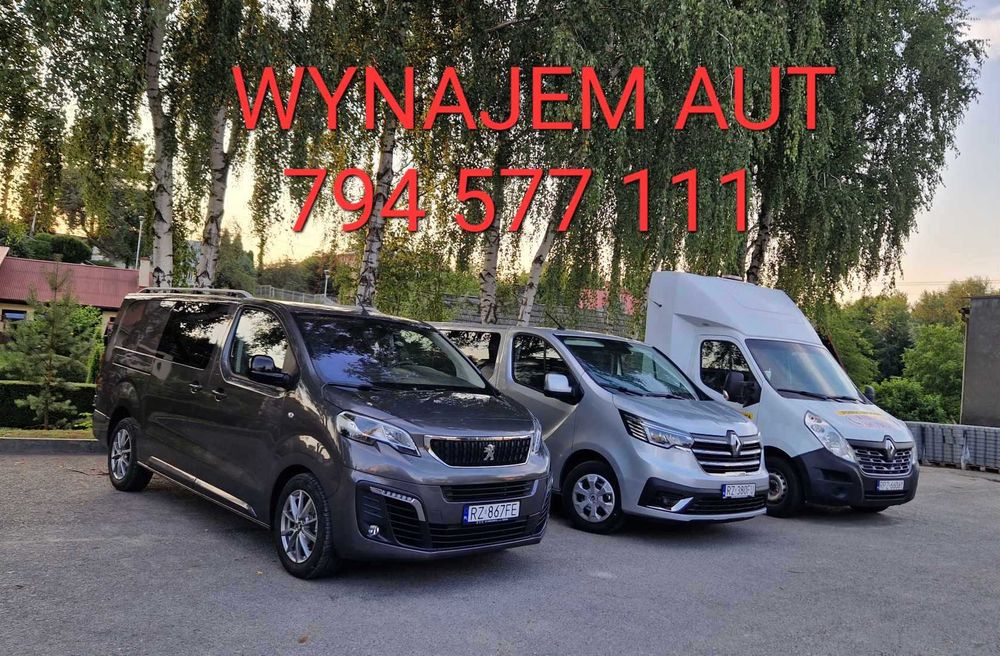 Wynajem busa Renault Trafic 9-osobowego. Wynajem busów i lawet