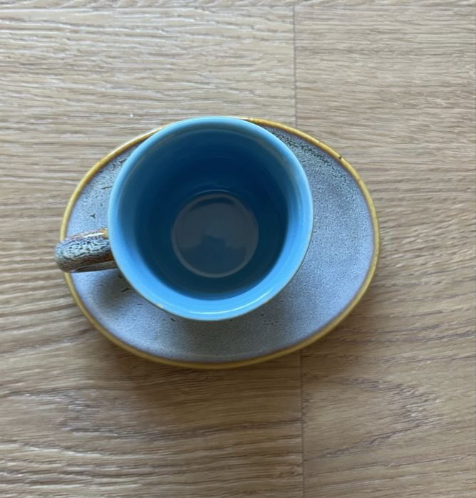 Conjunto de 2 chavenas de cafe tons de azul