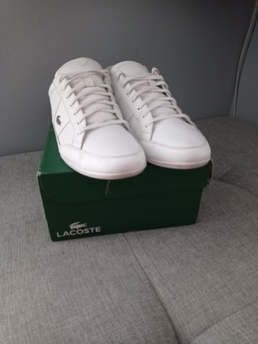 Buty Lacoste rozmiar 42 ,5 białe skóra 43 skórzane 27 cm super stan