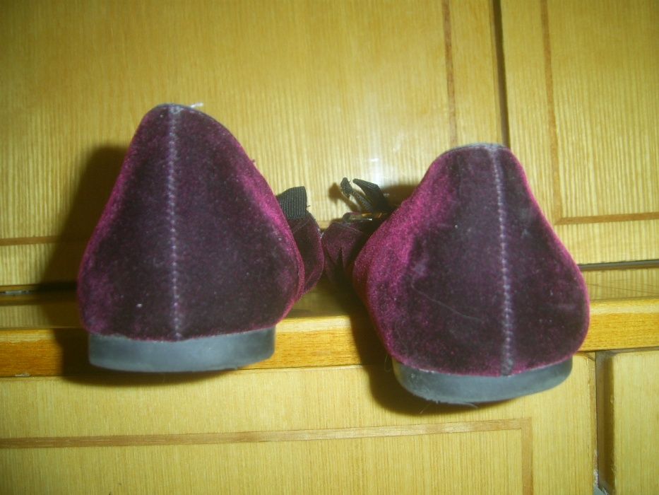 Бархатные балетки, туфли 38 размер