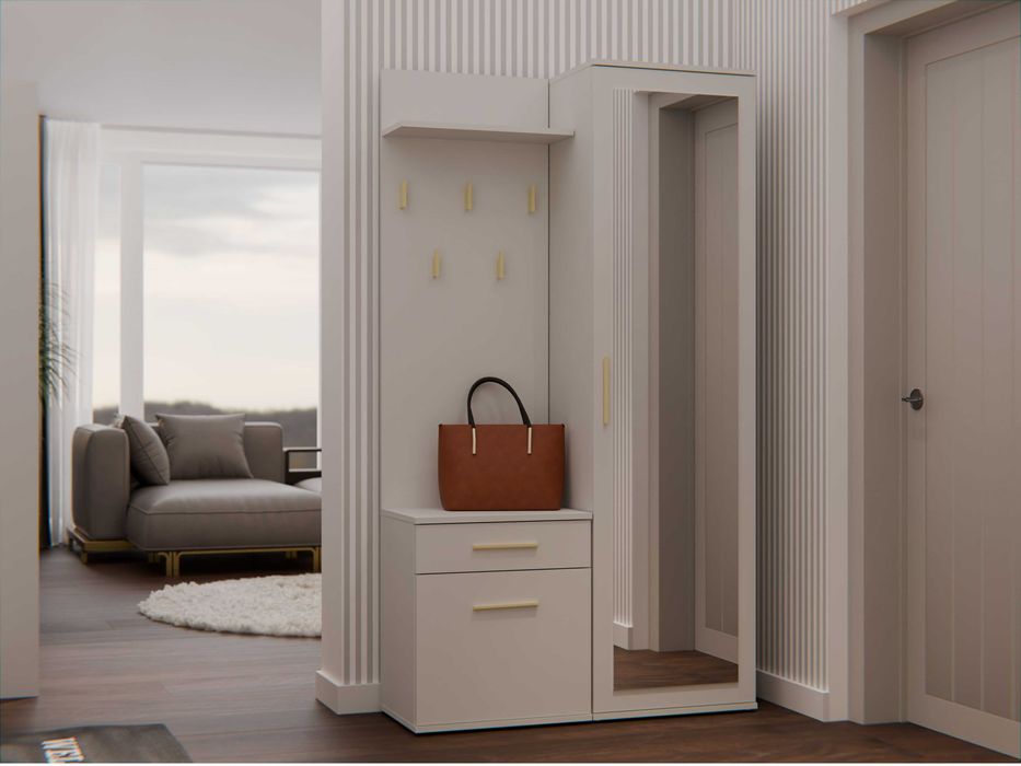 Garderoba DUO Szafa Lustro Wieszak Do Przedpokoju KASZMIR