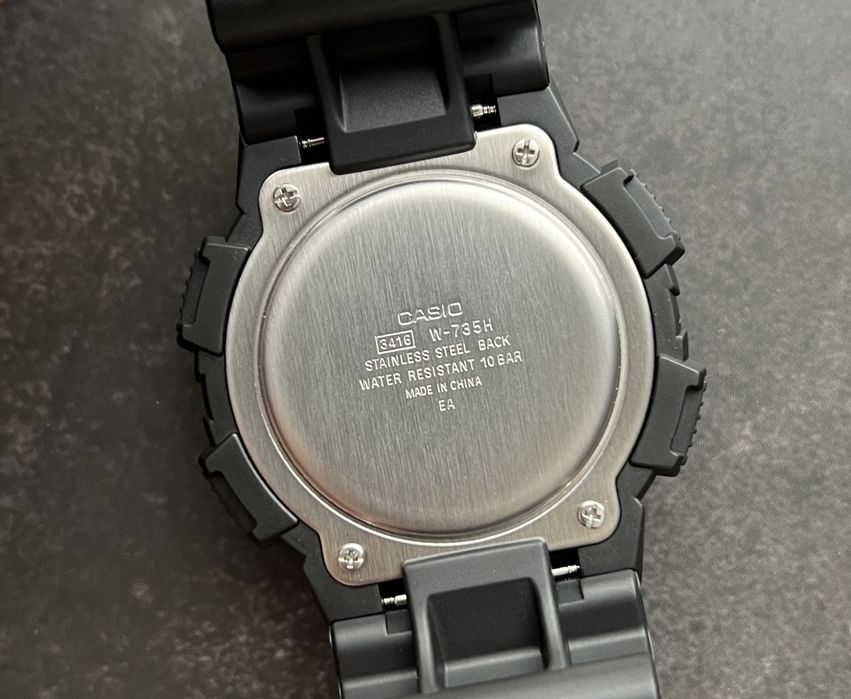 Годинник наручний Casio W-735H-1B новий оригінал вібробудильник