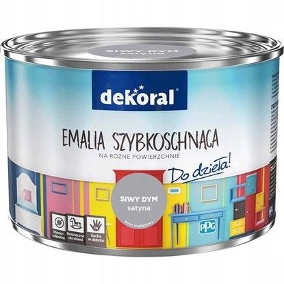 Dekoral Emalia Szybkoschnąca Siwy Dym 0,5L