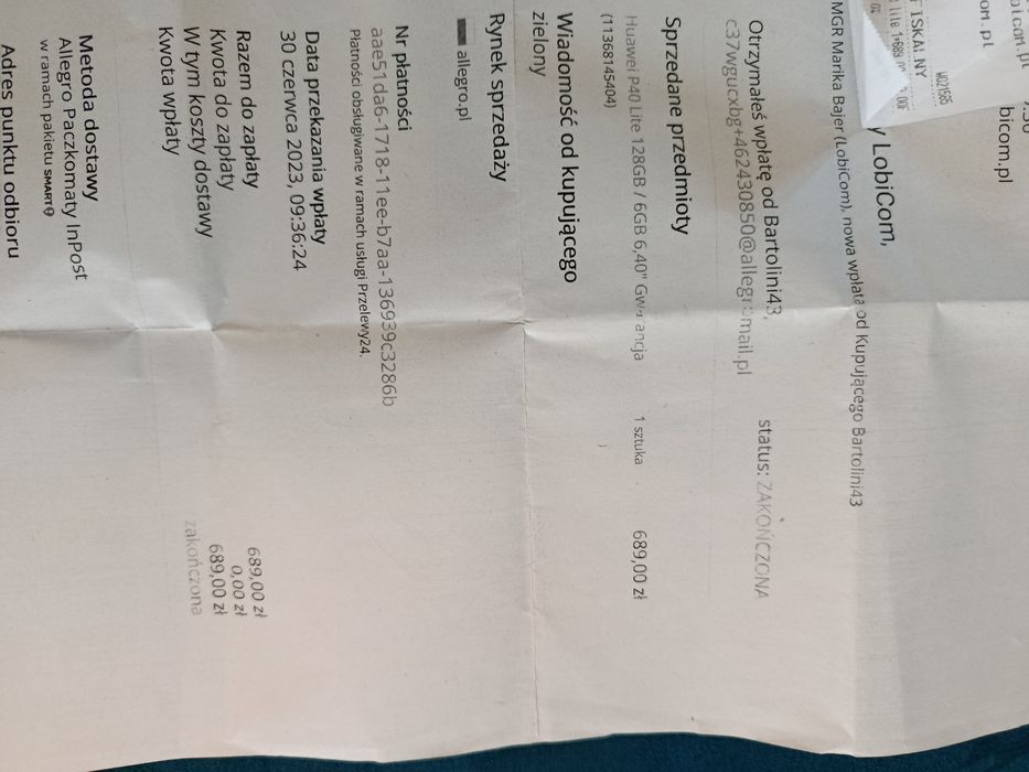 Sprzedam telefon Huawei p40 lite