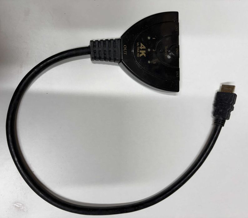 Switch HDMI 4K 3 Portas Hub Selecionador (3 Entradas 1 Saída)