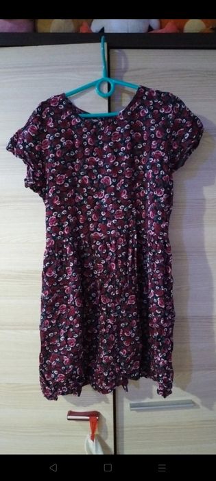 Sukienka dziewczęca H&M z motywem kwiatowym kwiatowym