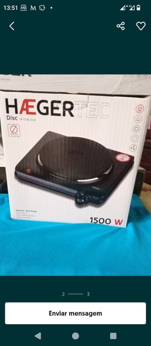 FOGÃO ELÉTRICO PORTÁTIL campismo