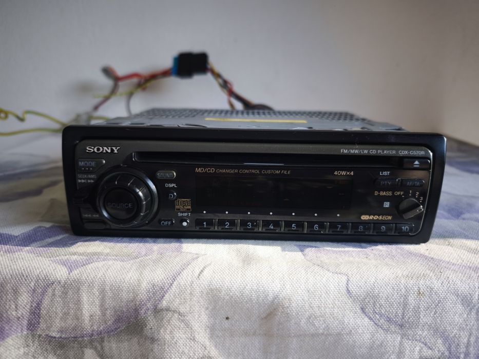 Radio samochodowe Sony lata 90 wyjście na zmieniarkę dwa kolory