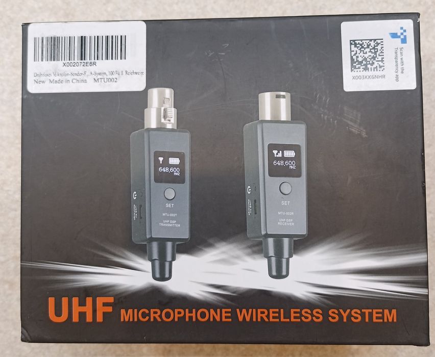 Бездротовий XLR мікрофонний комплект U3, передавач і приймач, 2.4 ГГц,