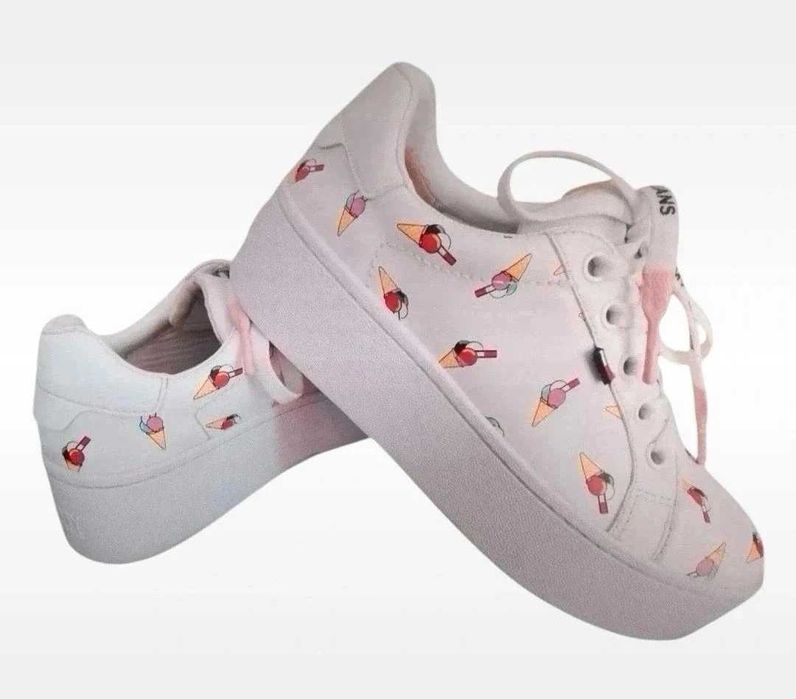 Białe damskie sneakersy na platformie Tommy Hilfiger /  r 37