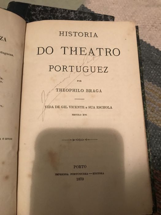 Teophilo Braga lote 5 livros antigos ,Folhas verdes2 ed, etc