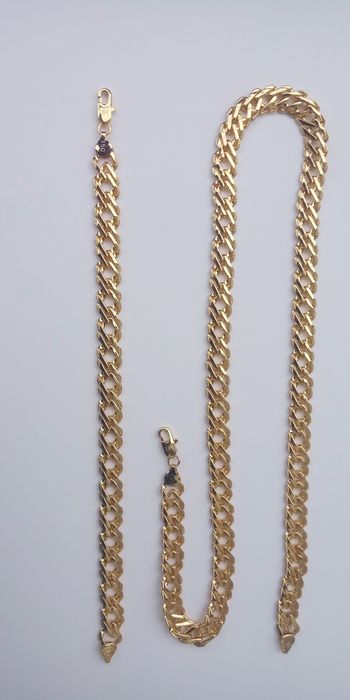 Złoty łańcuszek, pozłacany łańcuszek, męski łańcuszek, Rombo,750, logo