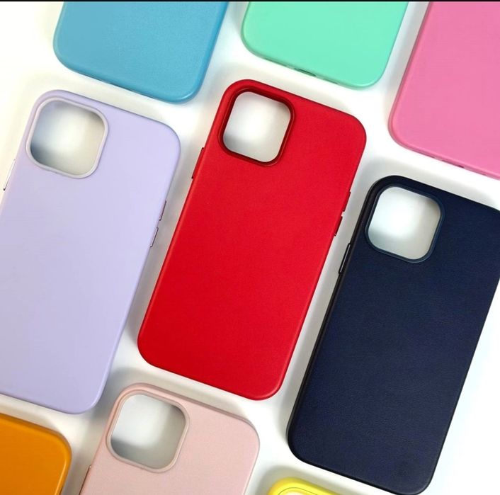 Чехол Leather Case Magsafe на iPhone 15 Pro Max кожаный чохол шкіряний