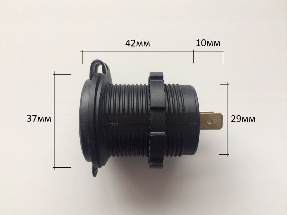 Автомобильная Usb зарядка QC 3.0 , Type-C , розетка в авто 12 - 24 V