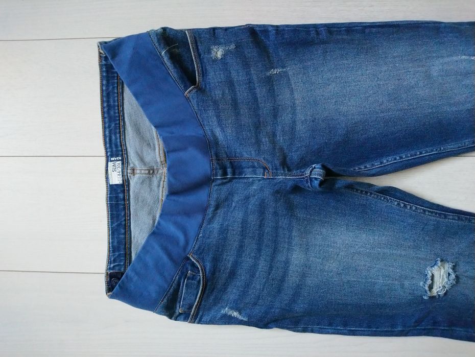 Джинси для вагітних Kiabi 44/46 розмір з дирками Slim
