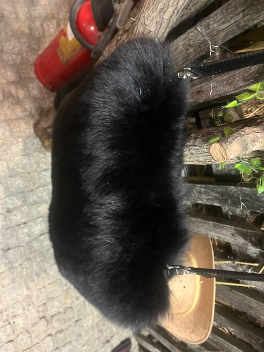 Mufka + torebka w jednym futro naturalne