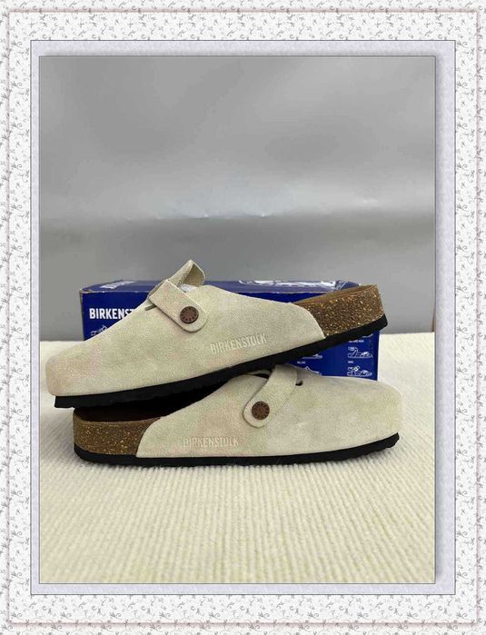 Chinelos Birkenstock Boston Bege - Tamanho 40
