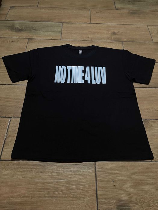 Black No Time 4 Luv Graphic T-Shirt Black L