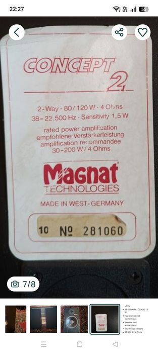 Magnat kolumny 4 om 120w w