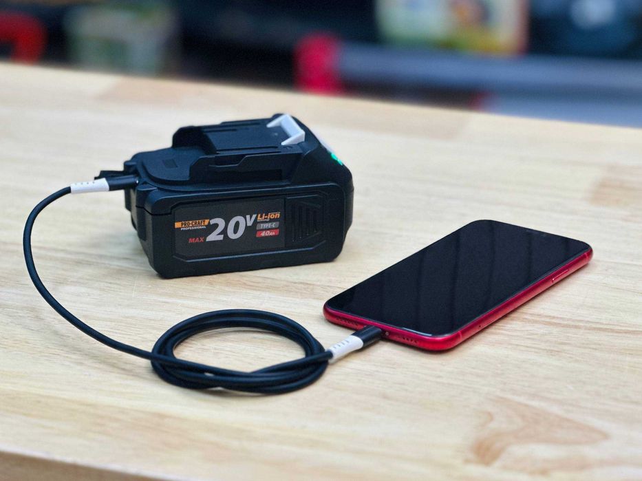 20v Батарея Procraft 4.0Ah з портом Type C |для Інструментів +Ґаджетів
