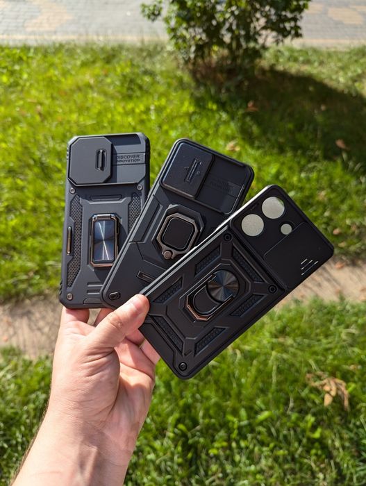 Противоударный чехол Xiaomi Redmi 13C любая модель с кольцом