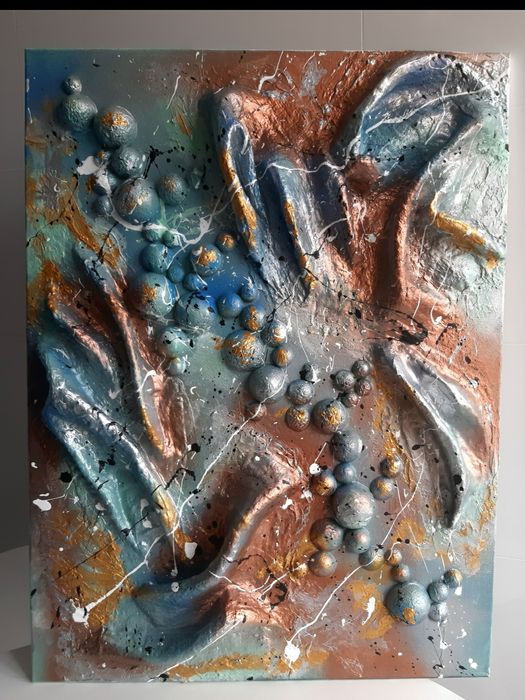 Quadro Original Pintura Acrilica Dim: 80x60 cm