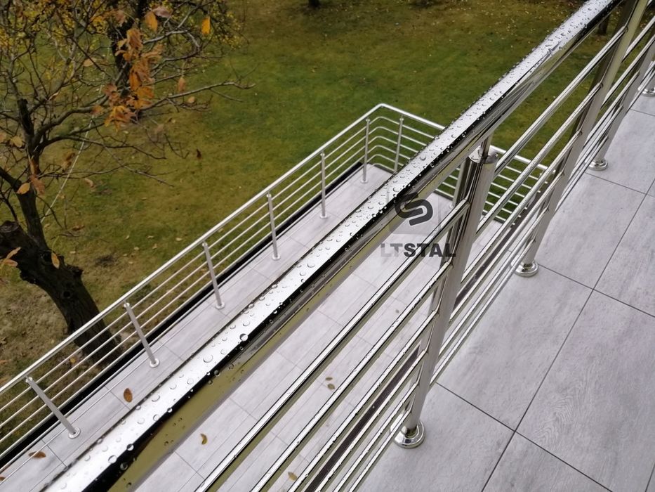 Balustrada nierdzewna , barierka z szyba , poręcz , stal nierdzewna