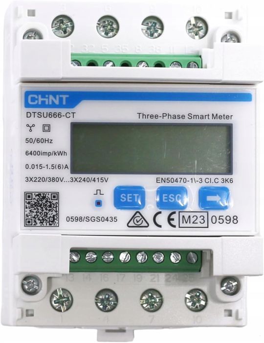licznik energii DIN35 mm 1,5(6) A z interfejsem RS485 DTSU666-CT