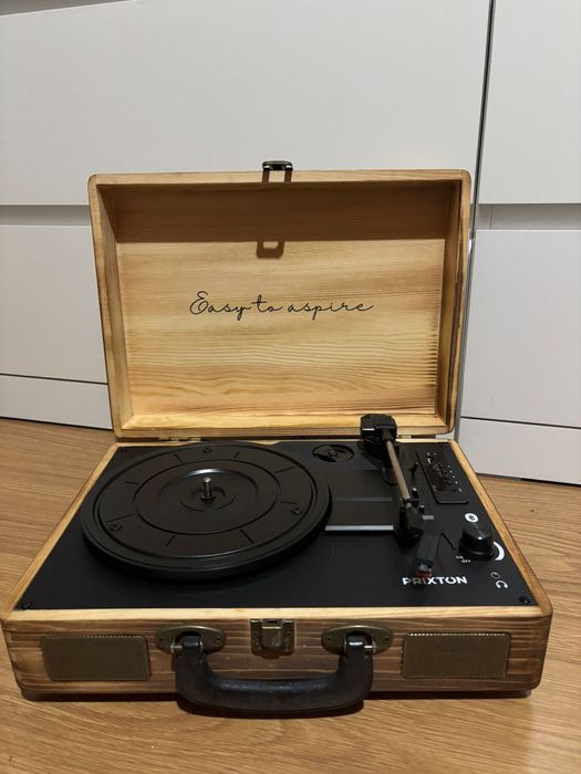 Gira disco de madeira