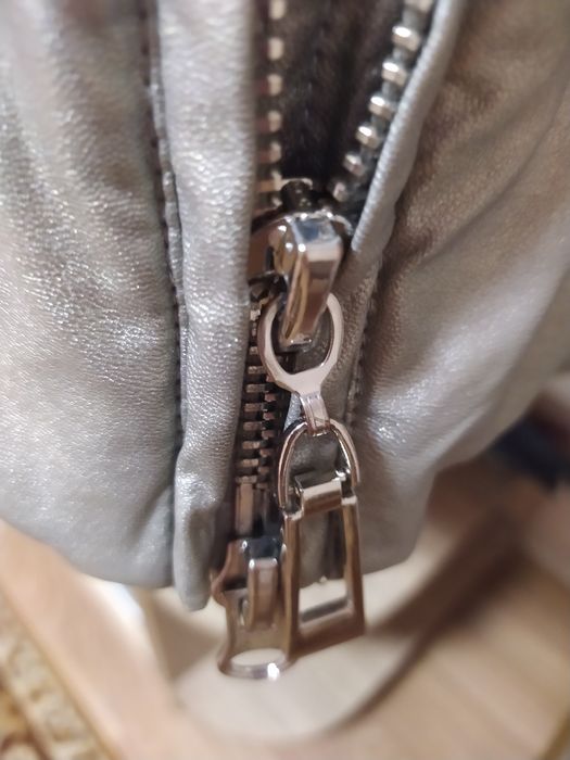 Пуховик Турция, экокожа.