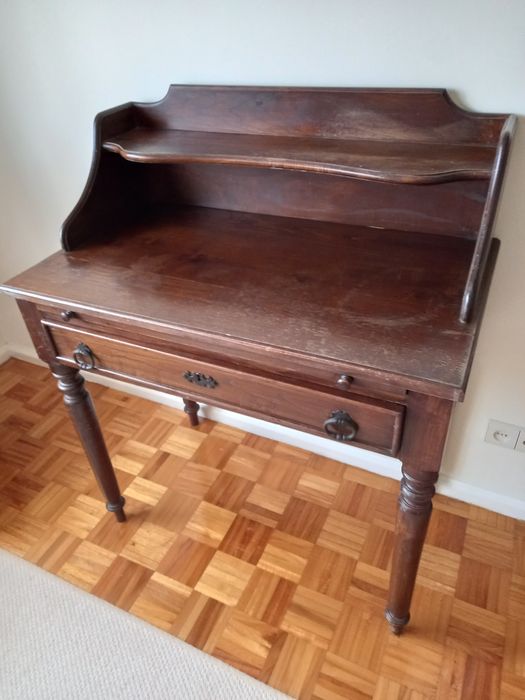 Secretaria para escritório em madeira de castanheiro