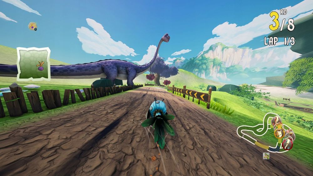 gigantozaur: dino kart nintendo switch pudełkowa katridż