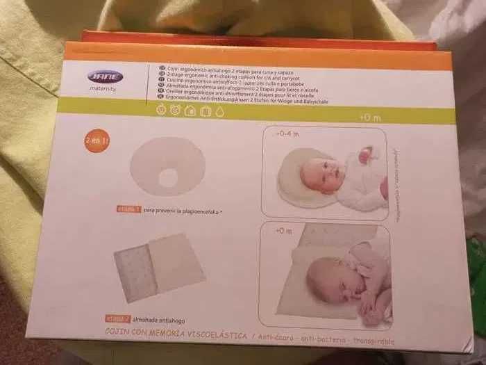 2 Baby Anti-Plagiocephaly Pillows "Flat Head" and Anti-Suffocation Pillows