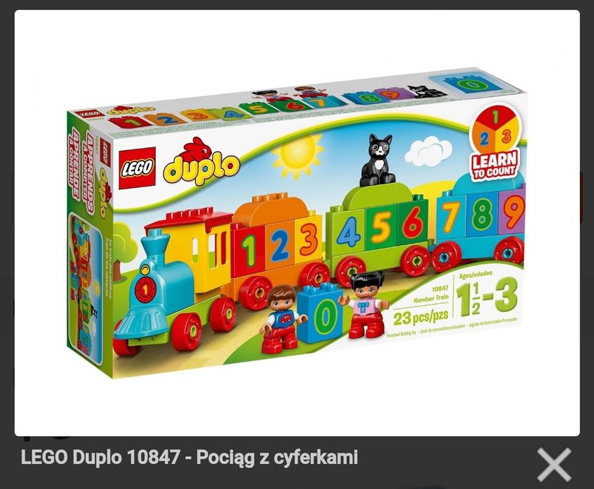 Lego duplo pociąg z cyferkami 10847