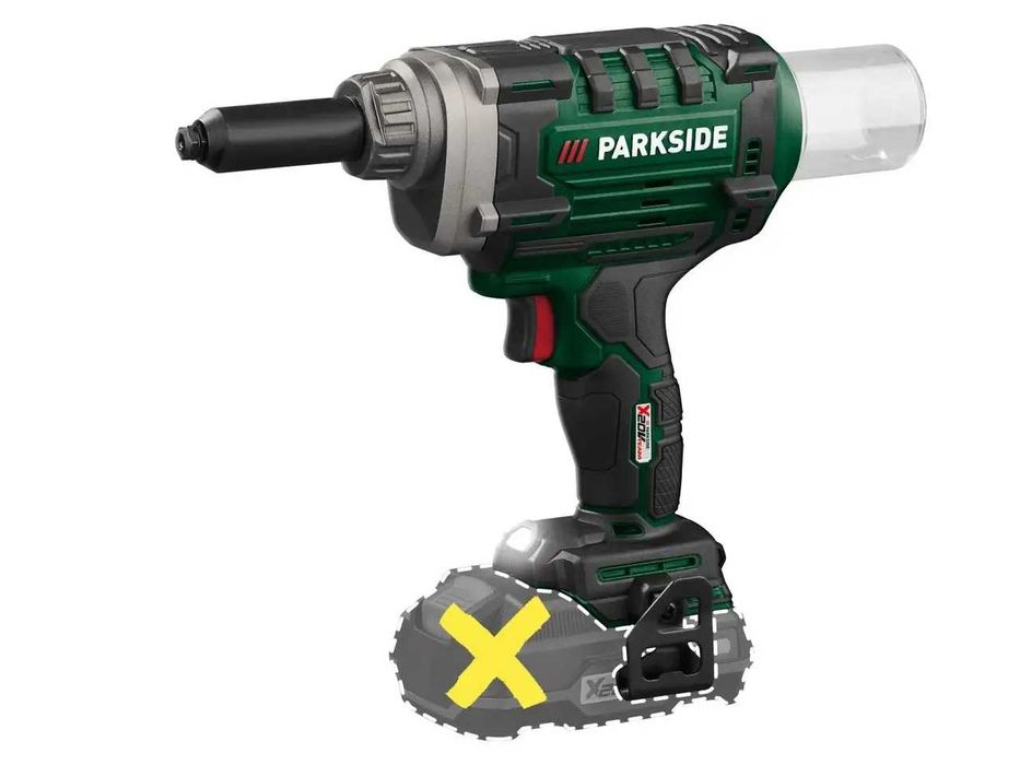Акумуляторний заклепувальний пістолет Parkside PABNSG 20-Li Заклепочник