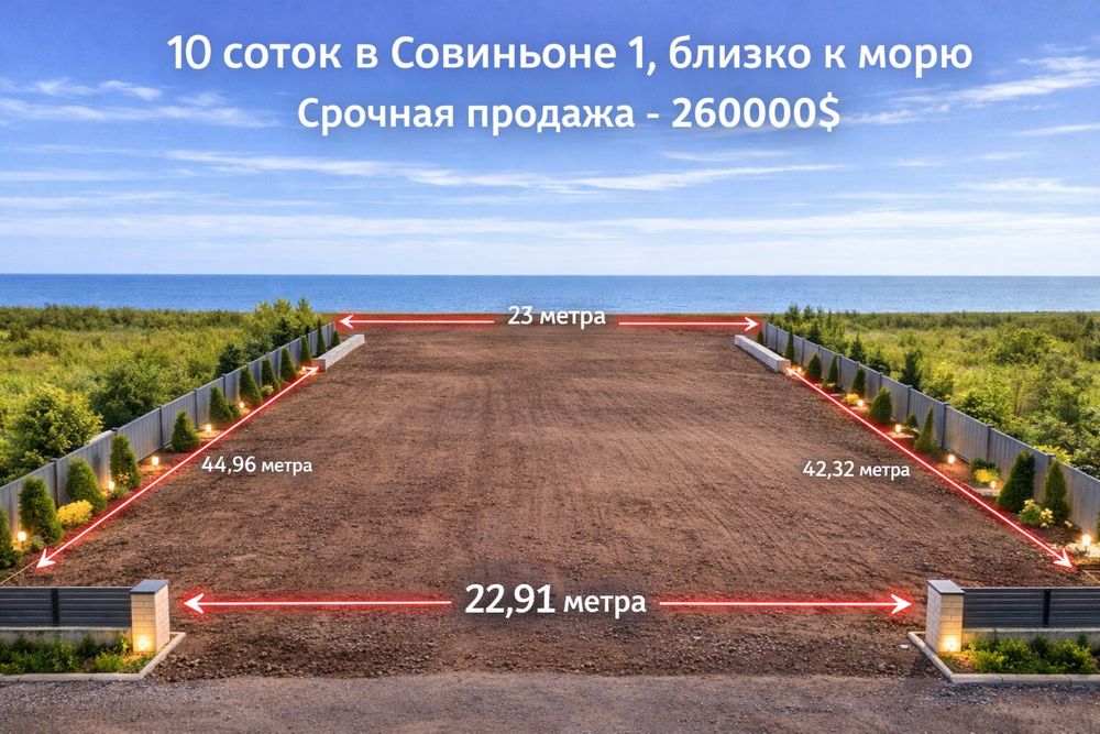 ‼️Срочная продажа участка в 1 Совиньоне у моря‼️