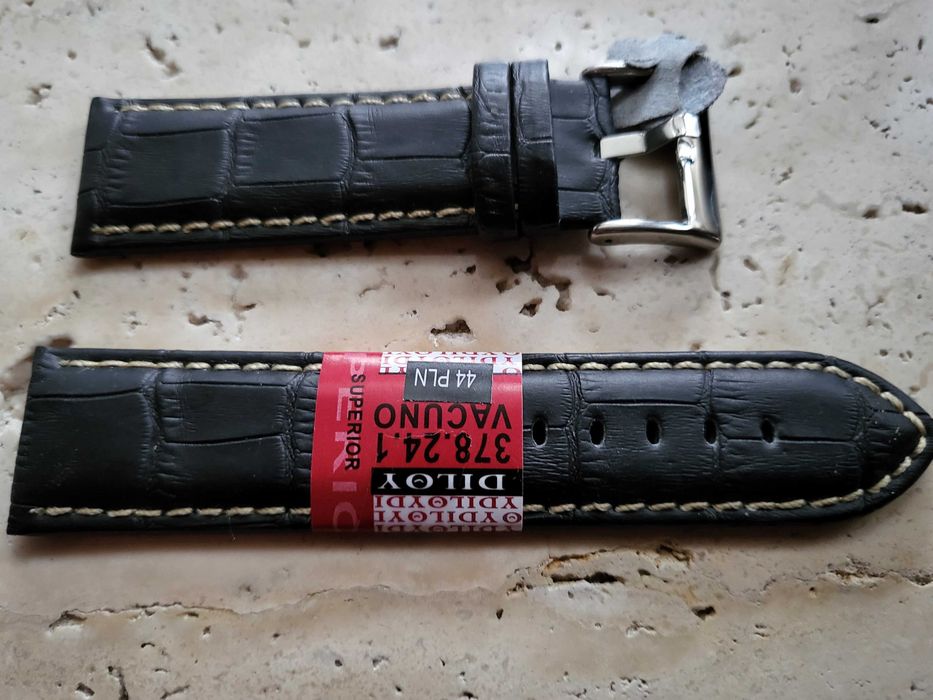 Pasek do zegarka DILOY 24mm czarny