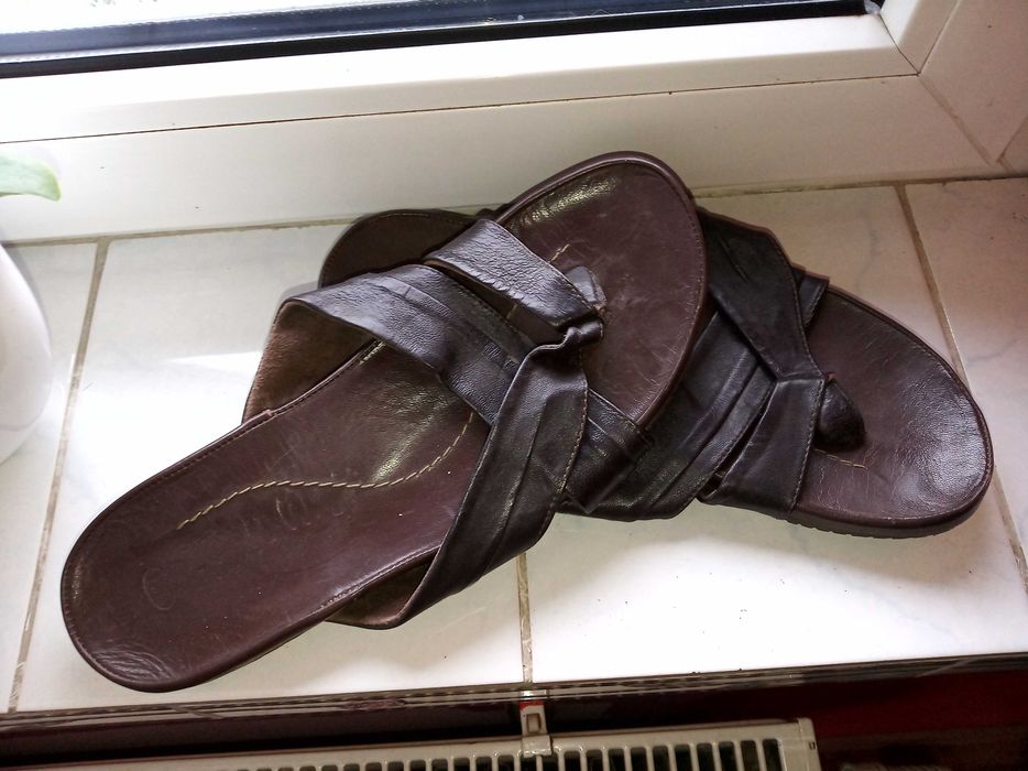 męskie klapki ze skóry  r. 44