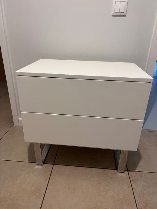 PLATSA
Cómoda c/2 gavetas, branco/Fonnes branco, 60x57x53 cm