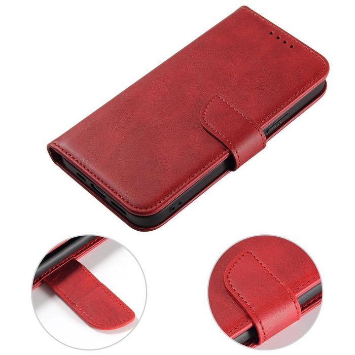 Magnet Case etui Samsung Galaxy S23 … portfel podstawka czerwone