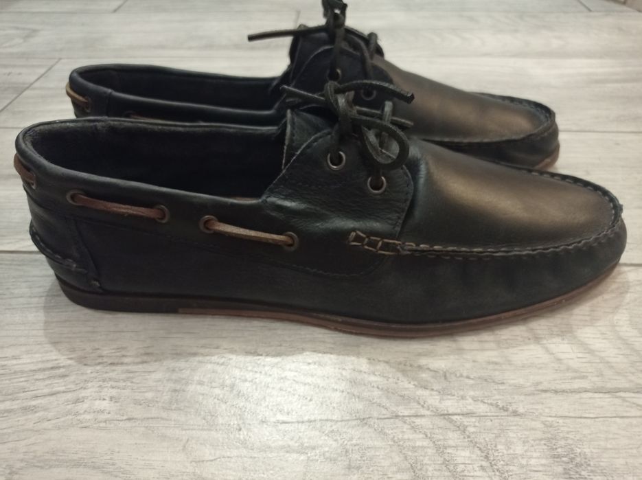 Чоловічі шкіряні туфлі, мокасини, топсайдери, Next, 44 р.
