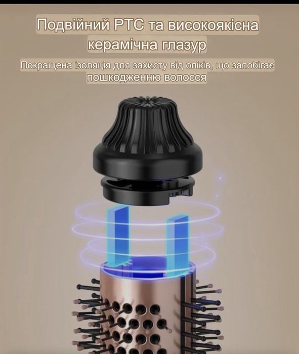 Обертовий браш-плойка з нагрівом, 3 температури