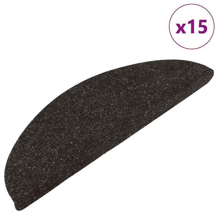 Vidaxl Samoprzylepne Nakładki Na Schody, 15 Szt., 56X17X3 Cm, Czarne