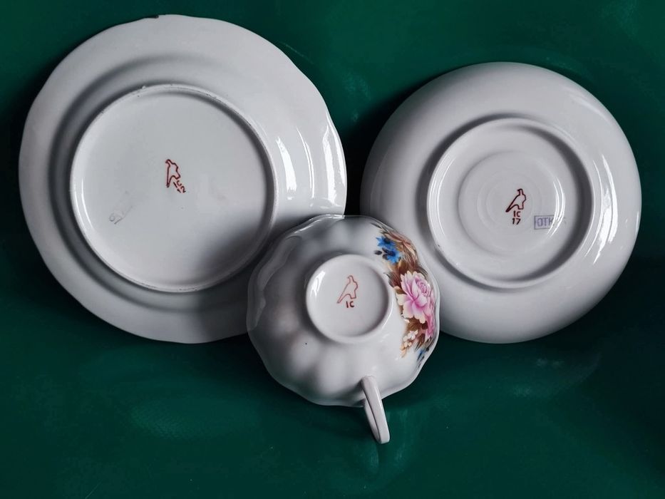 Serwis Porcelanowy Zestaw do herbaty + 2 figurki Dulewo