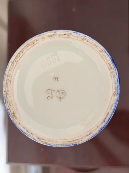 Vaso Ânfora Vintage Porcelana